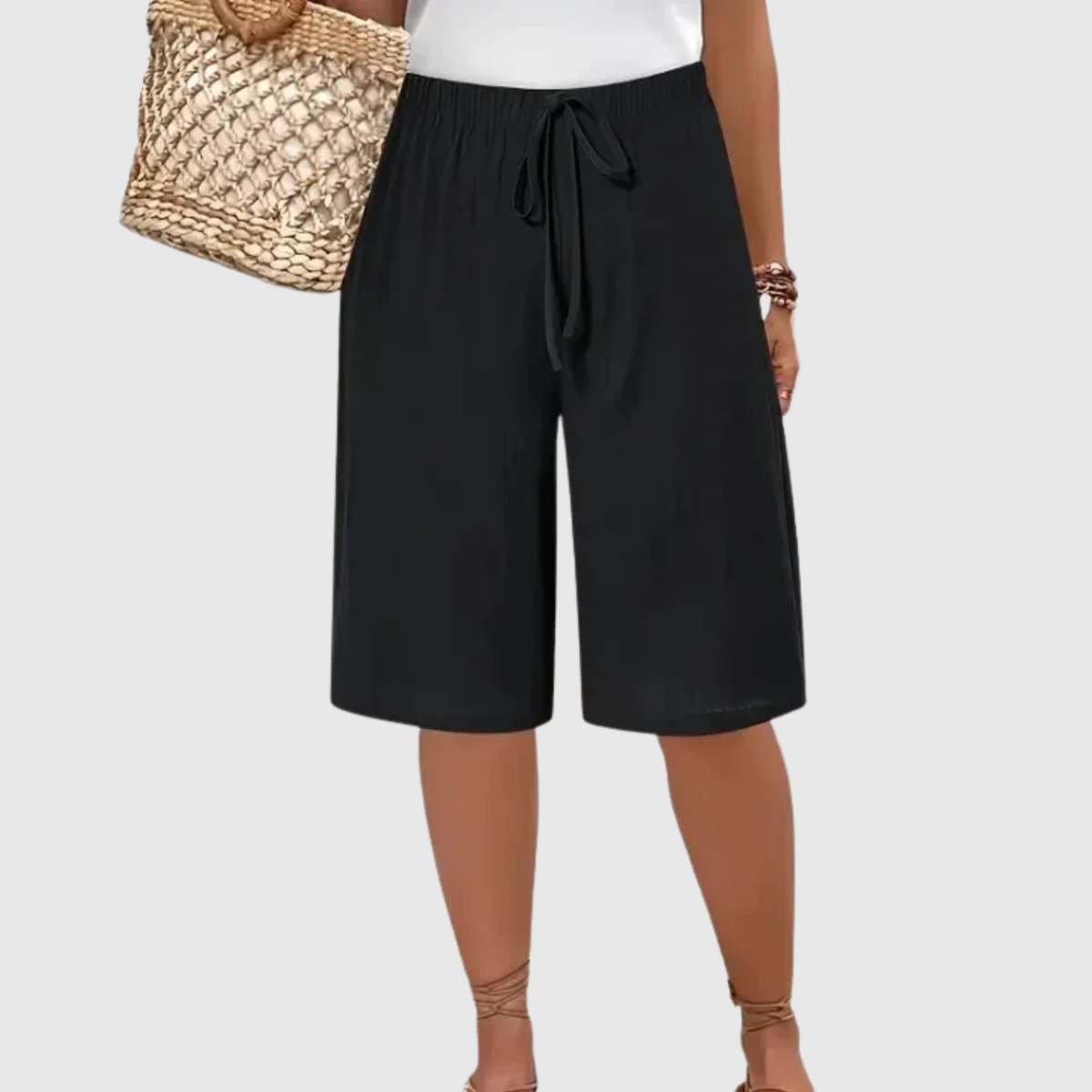 Lina Elastic-Waist Bermuda Shorts