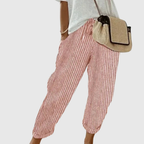 Lea Striped Cropped Pants