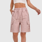 Daisy Drawstring Cargo Shorts
