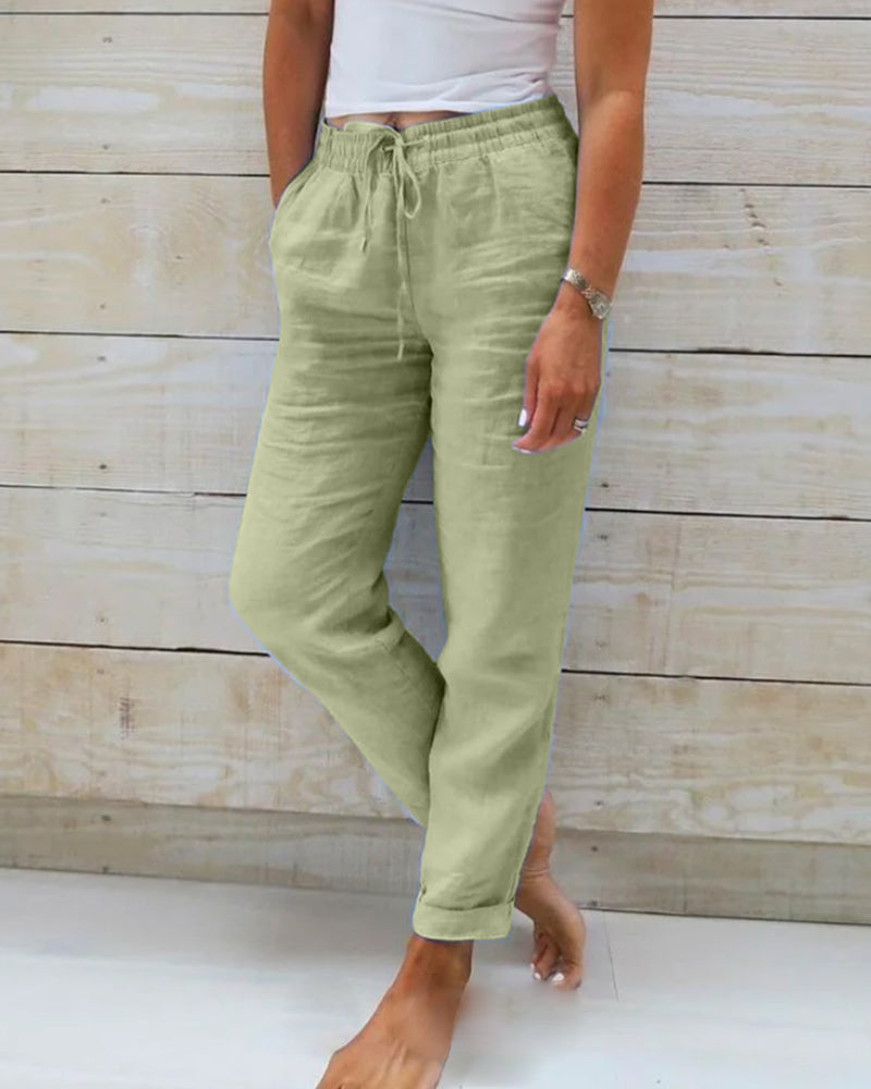 Elowen drawstring pants - Green