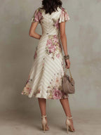 Vina - Stylish Wrap Midi Dress