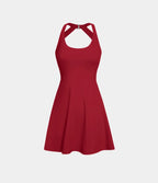 SOLIRA - Athletic Tennis Dress with Built-In Shorts and Crossback Straps