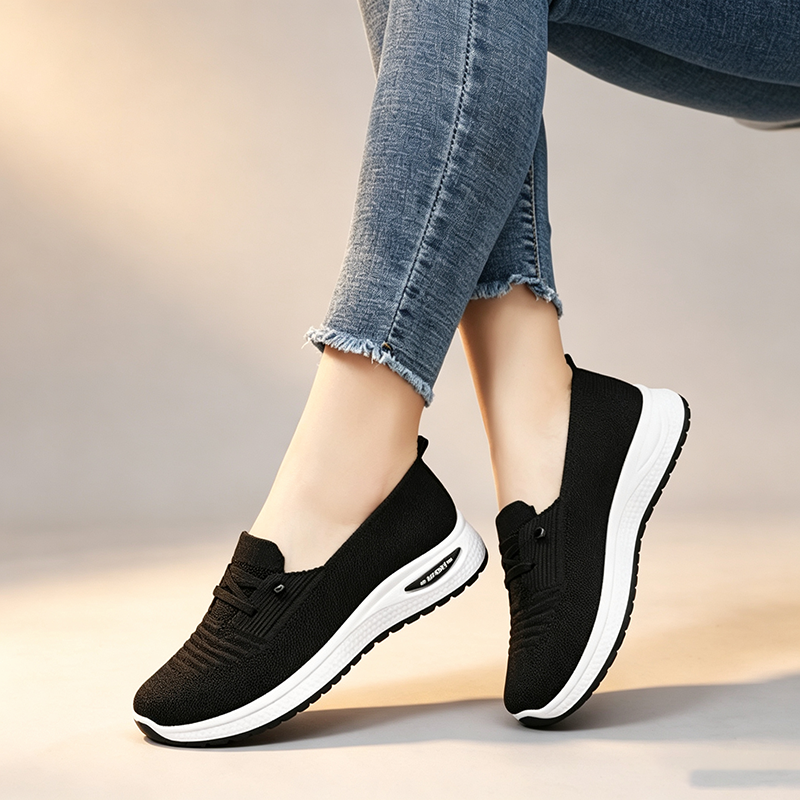 Knit Slip-On Walking Sneakers