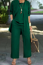 Madison - Women's Plus Size 3-Piece Set with Open-Front Longline Jacket