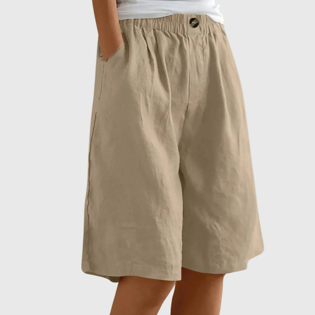 Ella Wide-Leg Bermuda Shorts