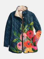 Amaya | Vintage Floral Print Quilted Jacket 1