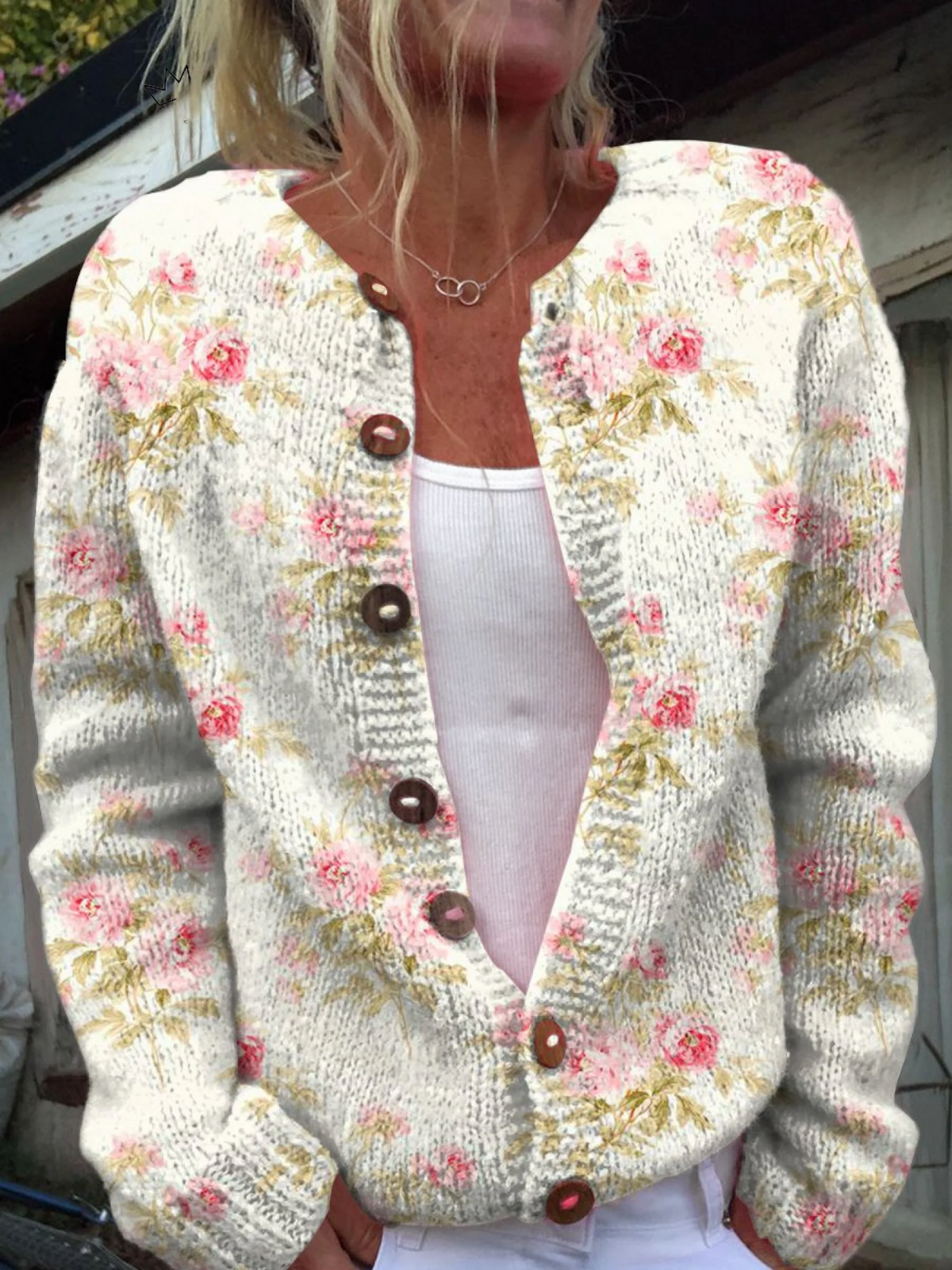 Kerensa™ | Vintage Floral Knit Cardigan 1