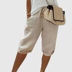 Camille Cuffed Drawstring Capri Pants