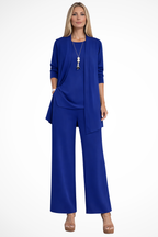 Madison - Women's Plus Size 3-Piece Set with Open-Front Longline Jacket