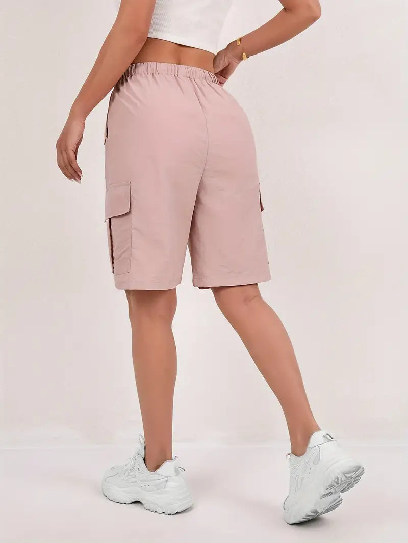 Daisy Drawstring Cargo Shorts - View 3