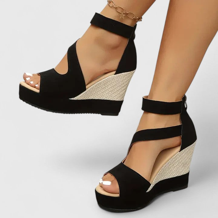 Selviana - Women's Orthopedic Wedge Sandals Elastic Straps Lightweight Sole