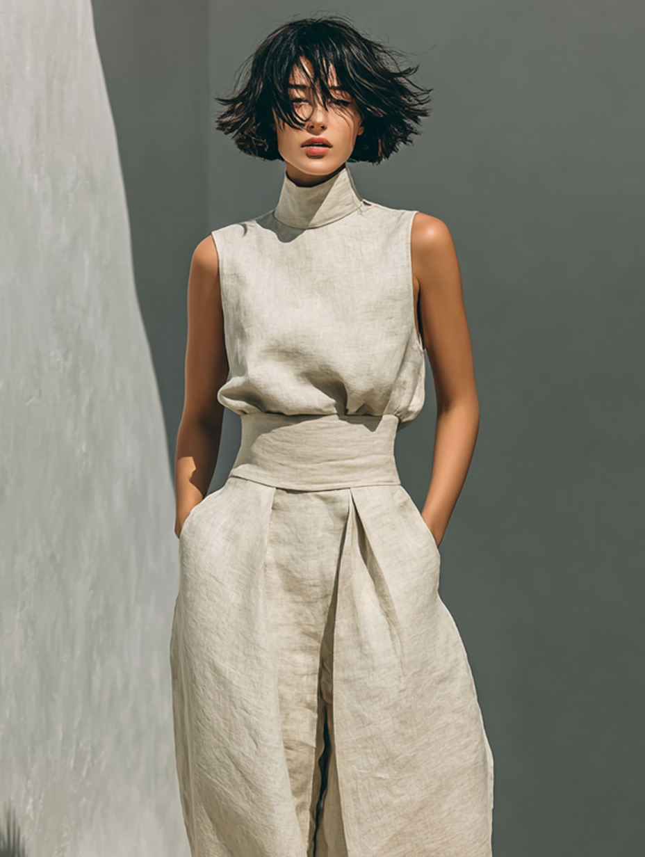 Tina Sleeveless Wide-Leg Pants Set - View 6