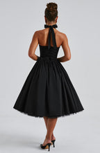 Women’s Wedding Guest Halter Midi Dress