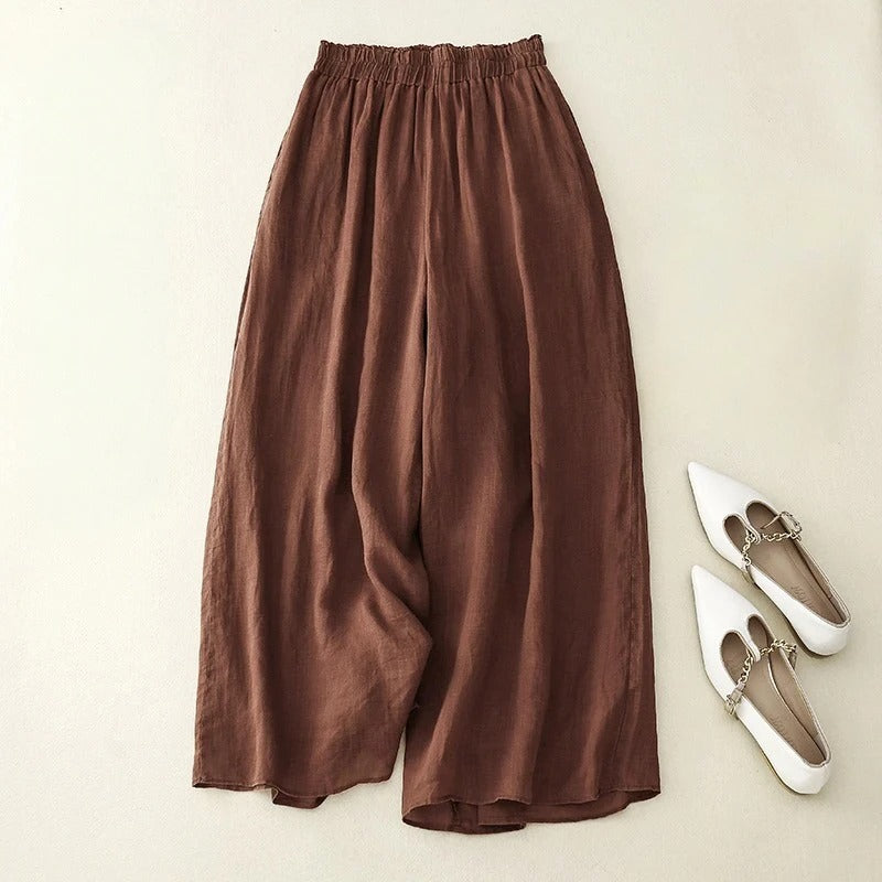 Relaxed Elastic-Waist Pants