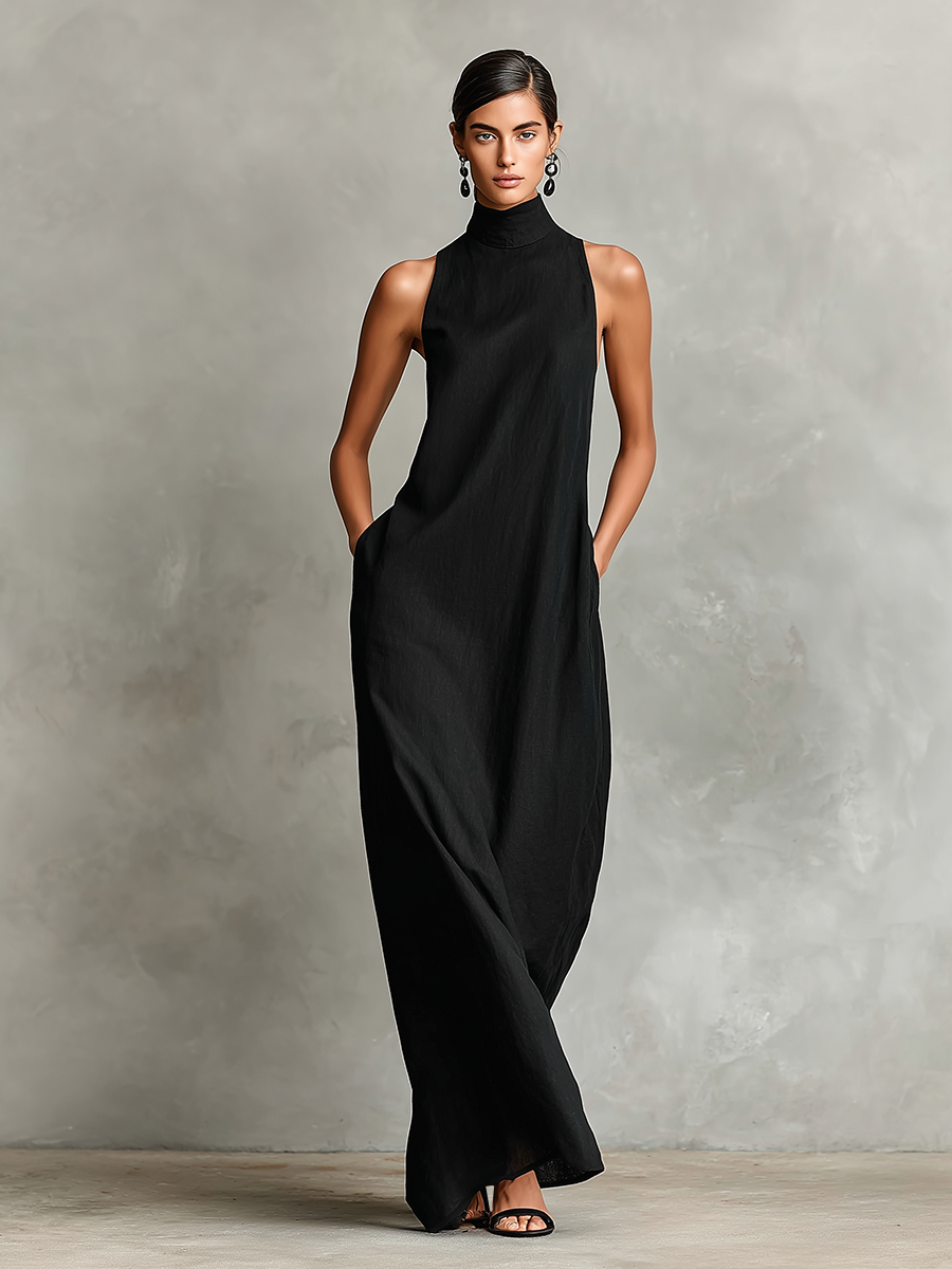 Nerina™ | Elegant Mono Turtleneck Dress 5