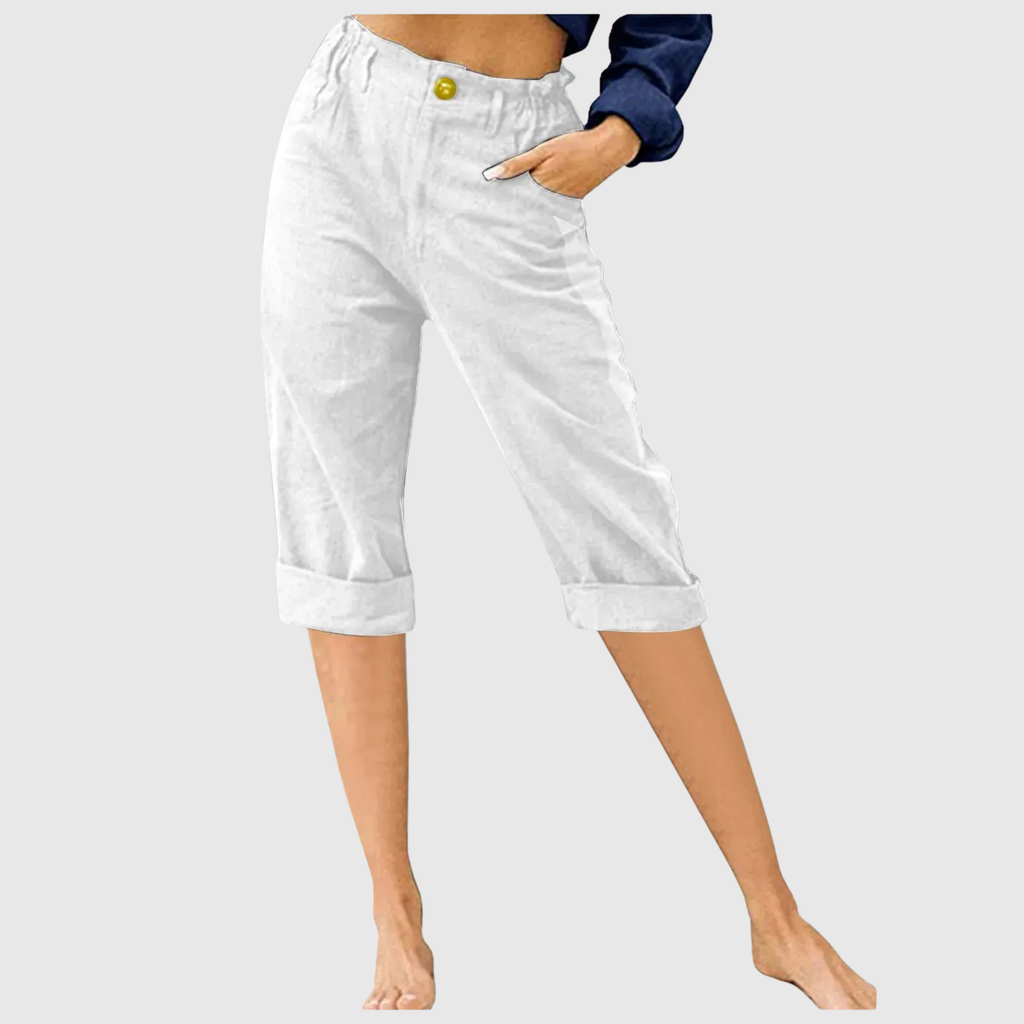Jade Cuffed Capri Pants - View 2