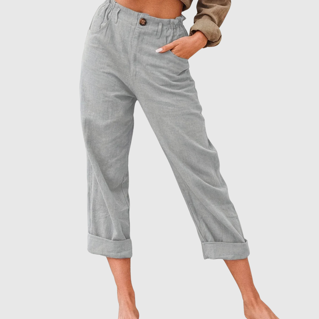 Eva Cuffed Capri Pants