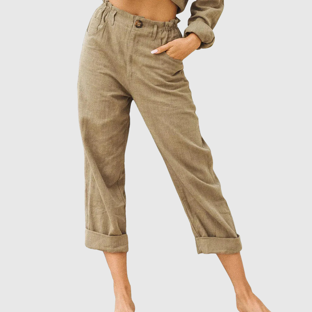 Eva Cuffed Capri Pants - View 2