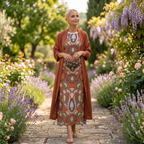 Aura Long Dress with Matching Vest