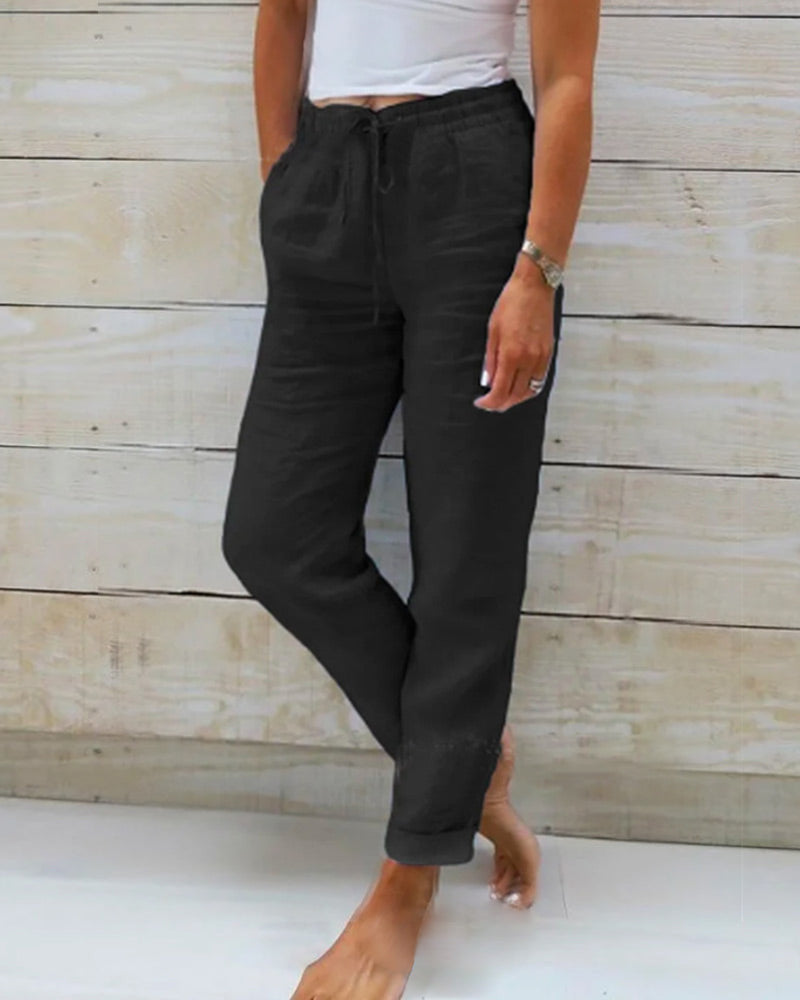 Elowen drawstring pants - Black