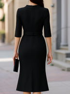 Kennedy | Black Midi Dress 4