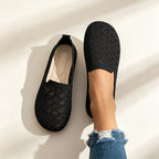 Patterned Knit Slip-On Flats - View 2