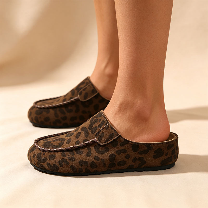 Buckle-Detail Flat Mules - View 3