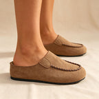 Buckle-Detail Flat Mules - View 2
