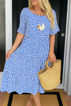ZERELLE - Midi Dress with Short Sleeves