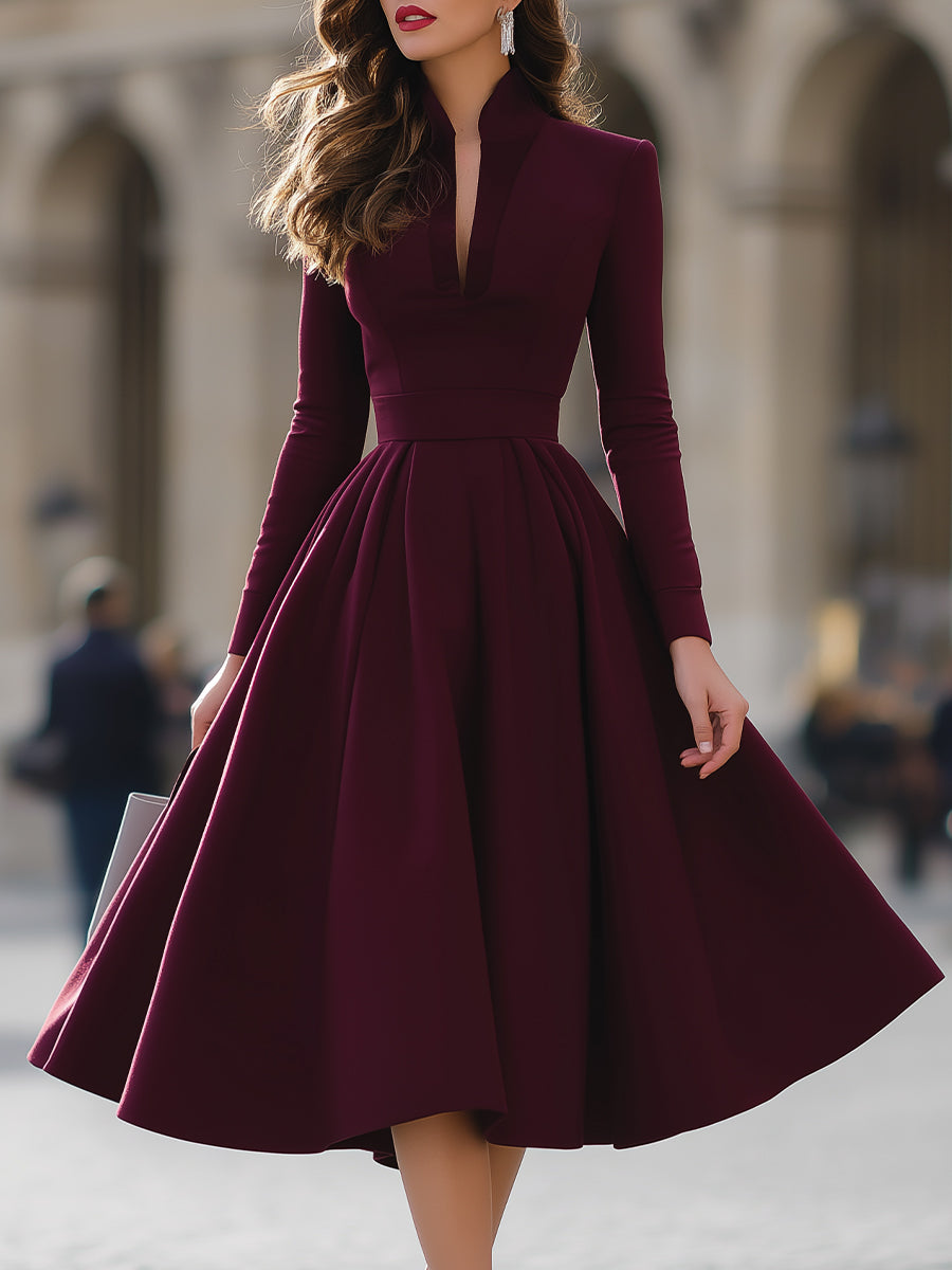 Jennifer | V-Neck Midi Dress 1