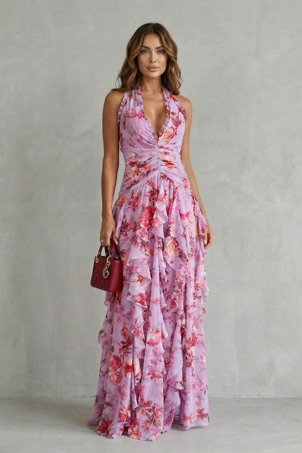 Belladina Floral Tiered Maxi Dress