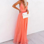 Ginevra Light Coral Maxi Dress