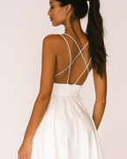 Women Wedding Guest Strappy Midi Dress