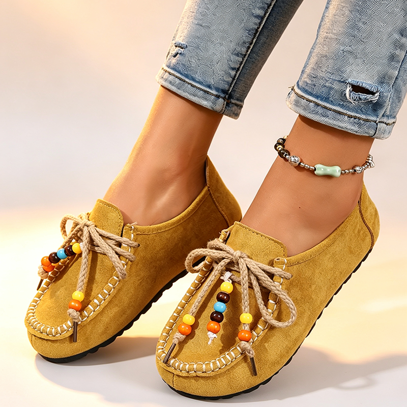 Beaded Slip-On Loafers - View 2