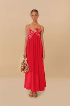 Women's Summer Fish Print Spaghetti Strap Maxi Dress