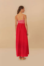 Women's Summer Fish Print Spaghetti Strap Maxi Dress