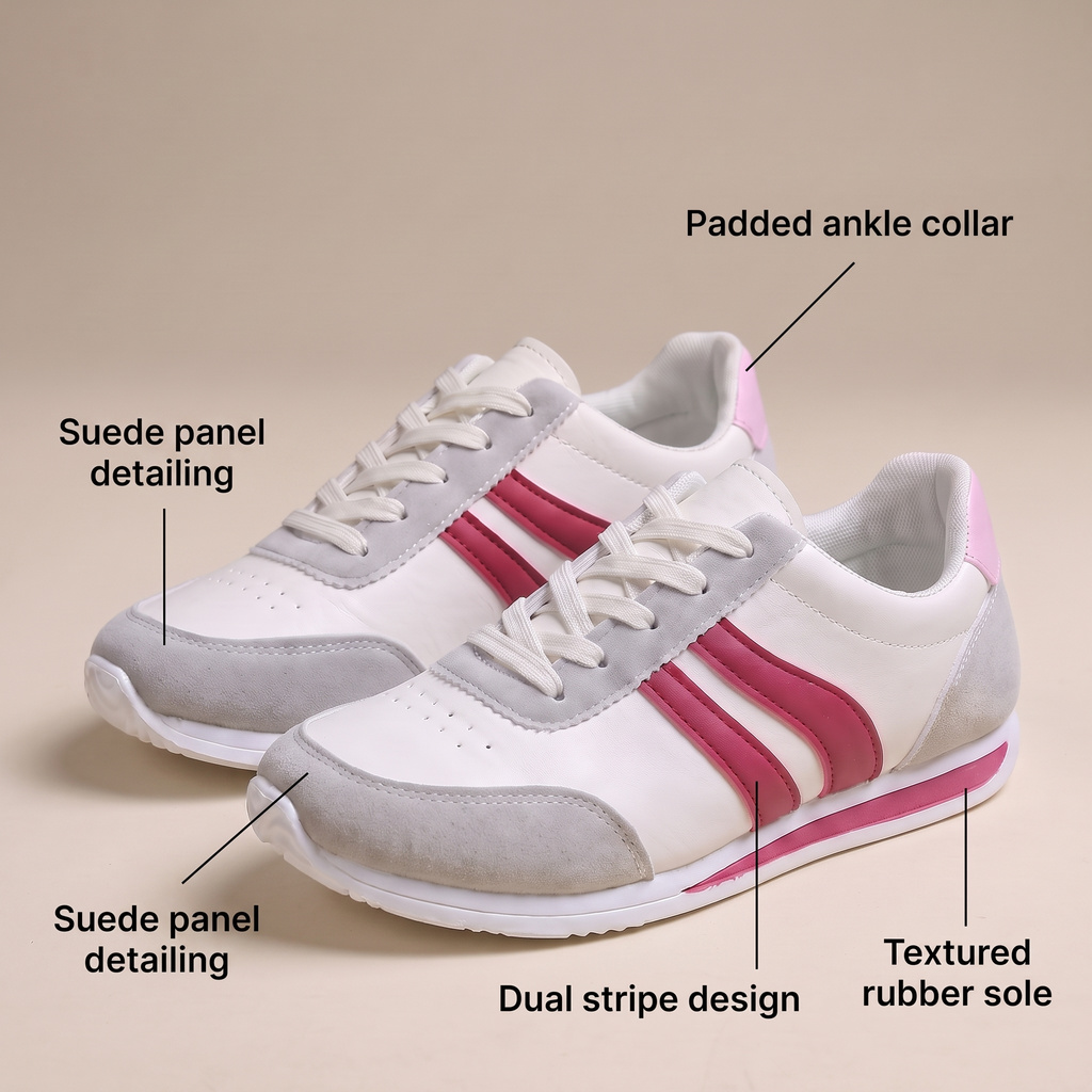 Luna Panelled Lace-Up Sneakers - View 7