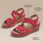 Fleur Strappy Wedge Sandals - View 9