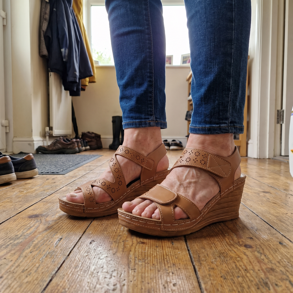 Fleur Strappy Wedge Sandals - View 7