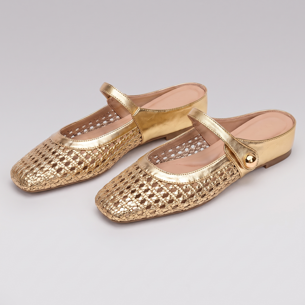 Kirkstone Woven Mary Jane Mules - View 2