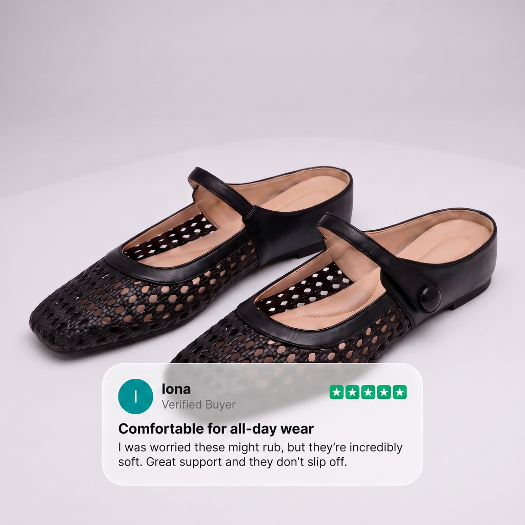 Kirkstone Woven Mary Jane Mules - View 9