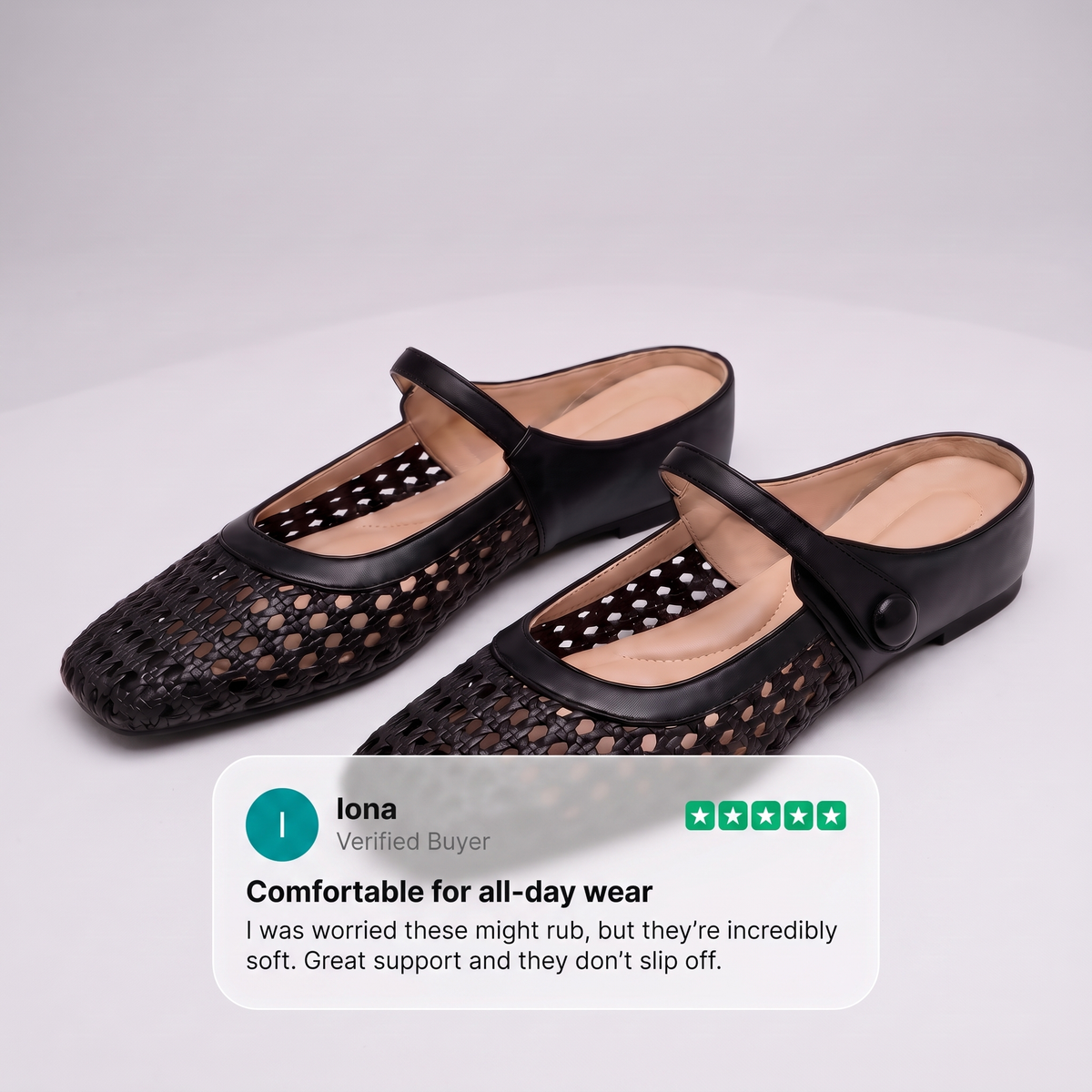 Kirkstone Woven Mary Jane Mules - View 9