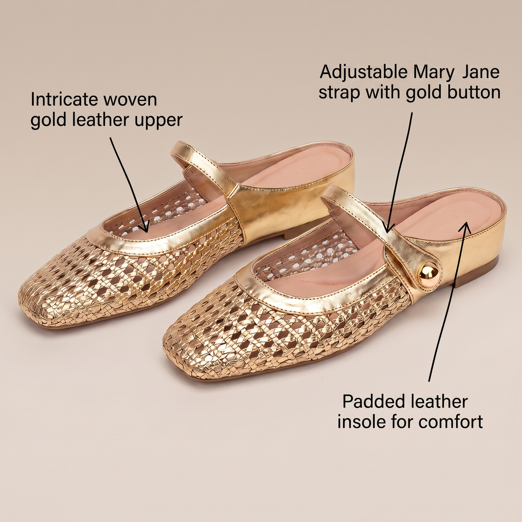 Kirkstone Woven Mary Jane Mules - View 8