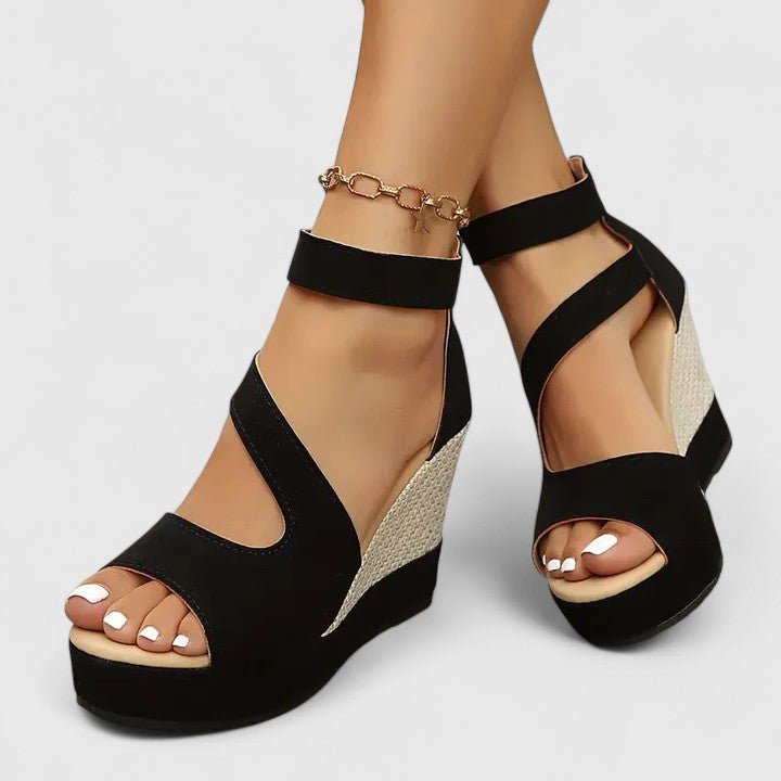 Selviana - Women's Orthopedic Wedge Sandals Elastic Straps Lightweight Sole