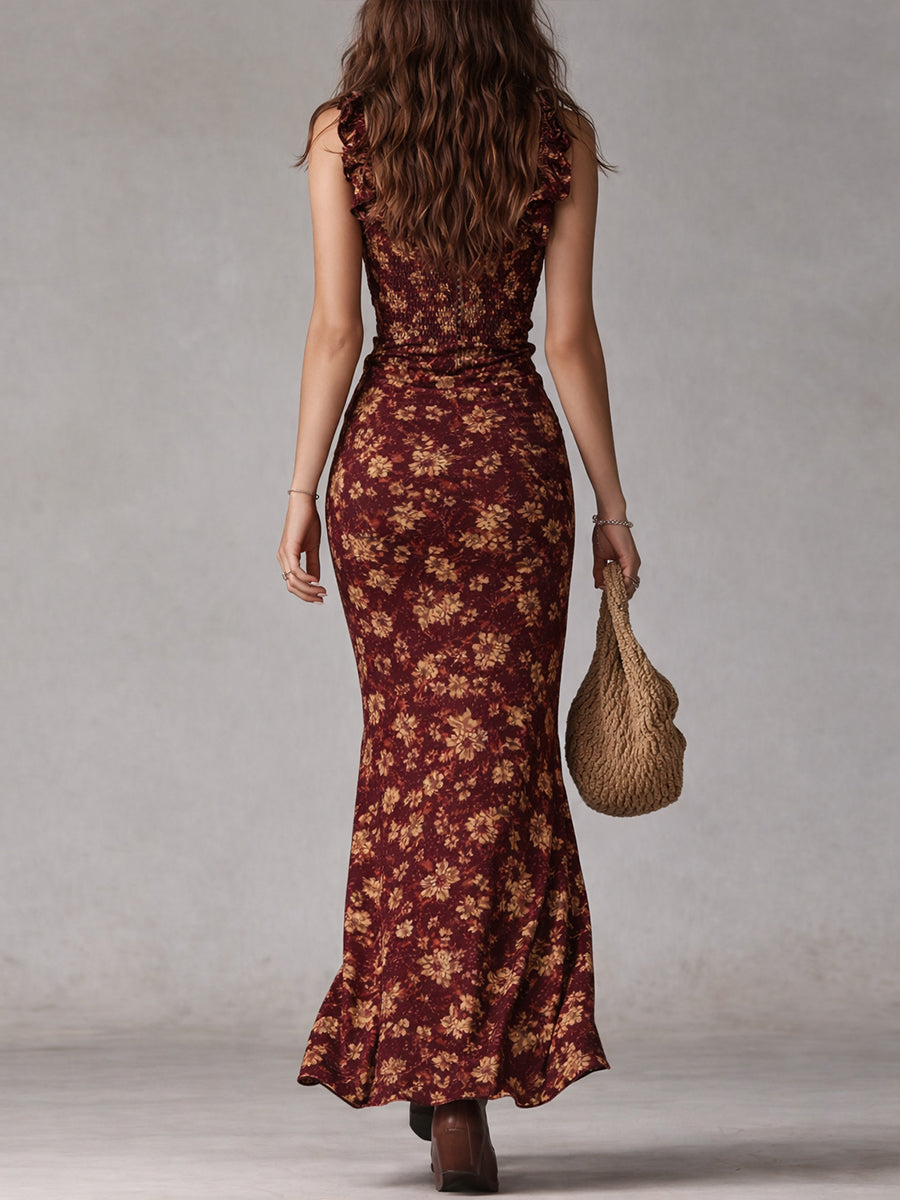 Mayfair Retro Boho Midi Dress