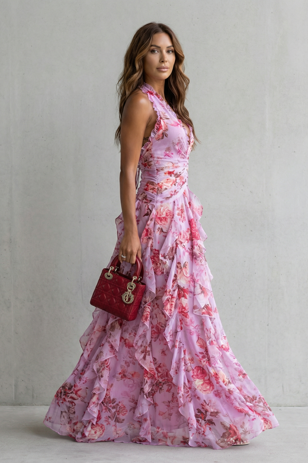 Belladina Floral Tiered Maxi Dress