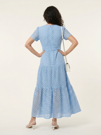 Brielle | V Neck Short Sleeve Tiered Midi Dress 4