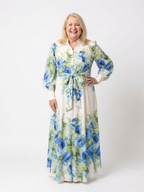 Harper | Long Sleeve Floral Button Front Maxi Dress 3
