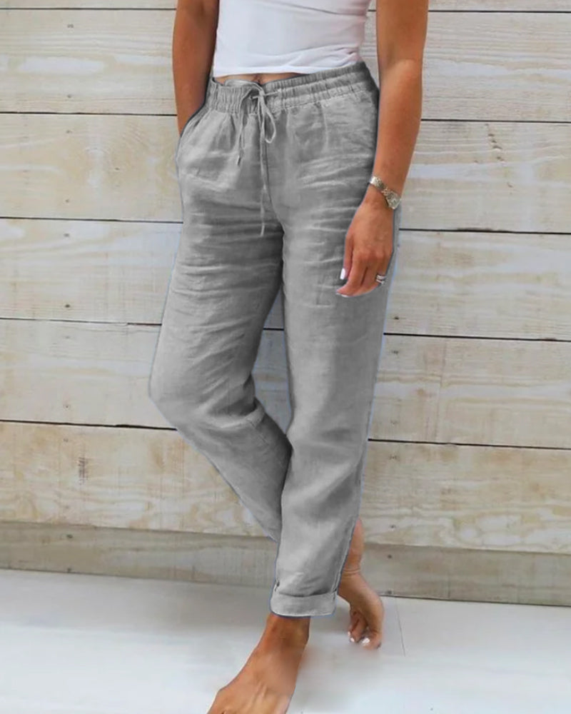 Elowen drawstring pants - Grey