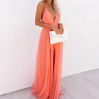 Ginevra Light Coral Maxi Dress